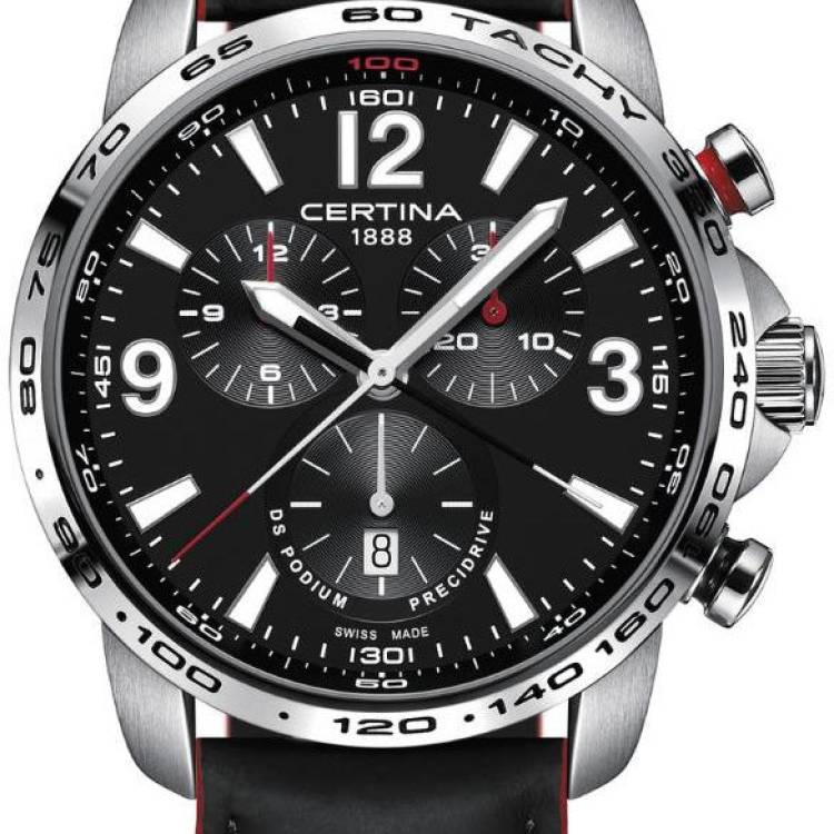 Certina Watch DS Podium Chronograph - Black
