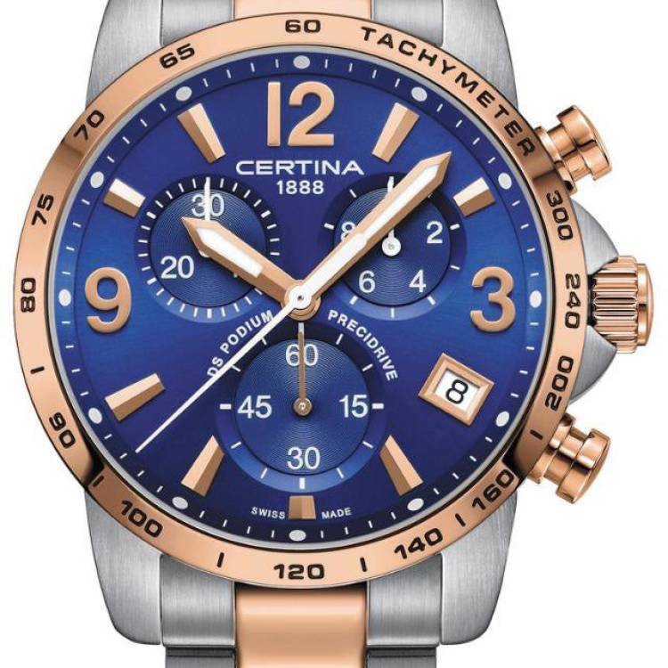 Certina Watch DS Podium Chronograph - Blue