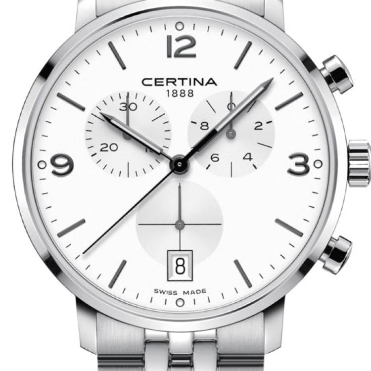Certina Watch DS Caimano Chronograph - Silver