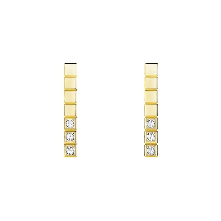 Chopard Ice Cube 18ct Yellow Gold Diamond Earrings