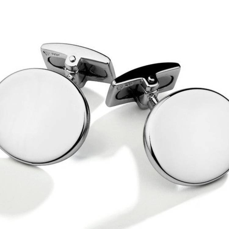 Hoxton Sterling Silver Oval Cufflinks