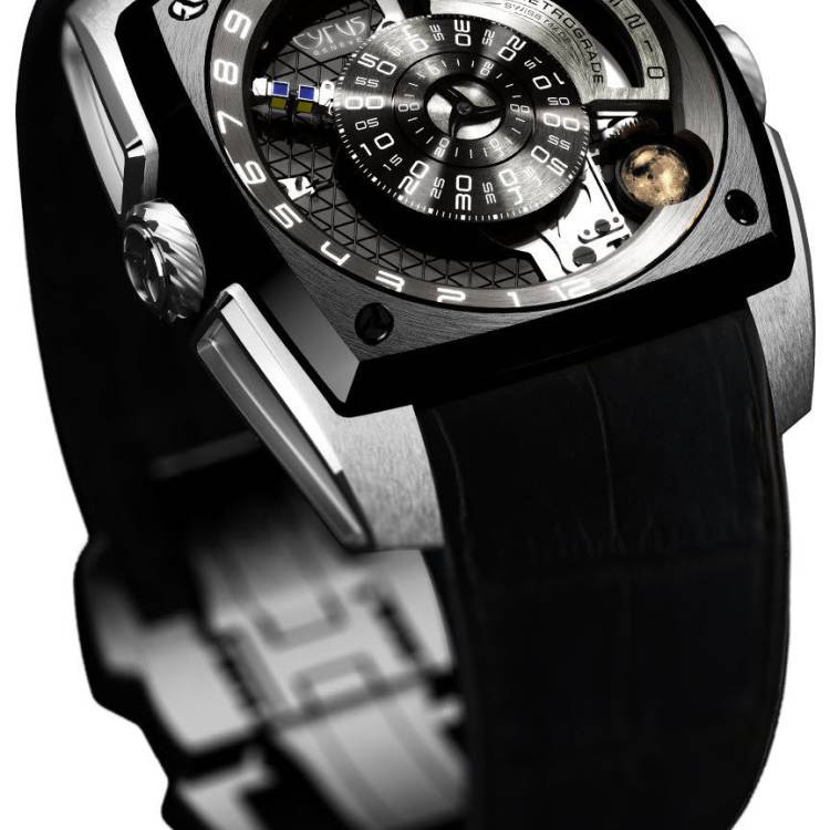 Cyrus Watch Klepcys Titanium DLC White Gold Moon Limited Edition - Black