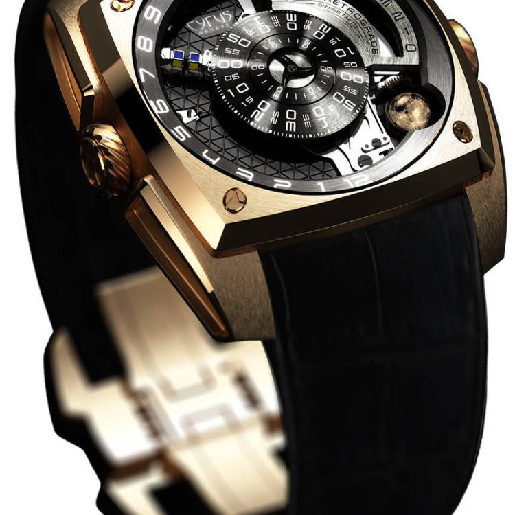 Cyrus Watch Klepcys Rose Gold Moon Limited Edition - Black