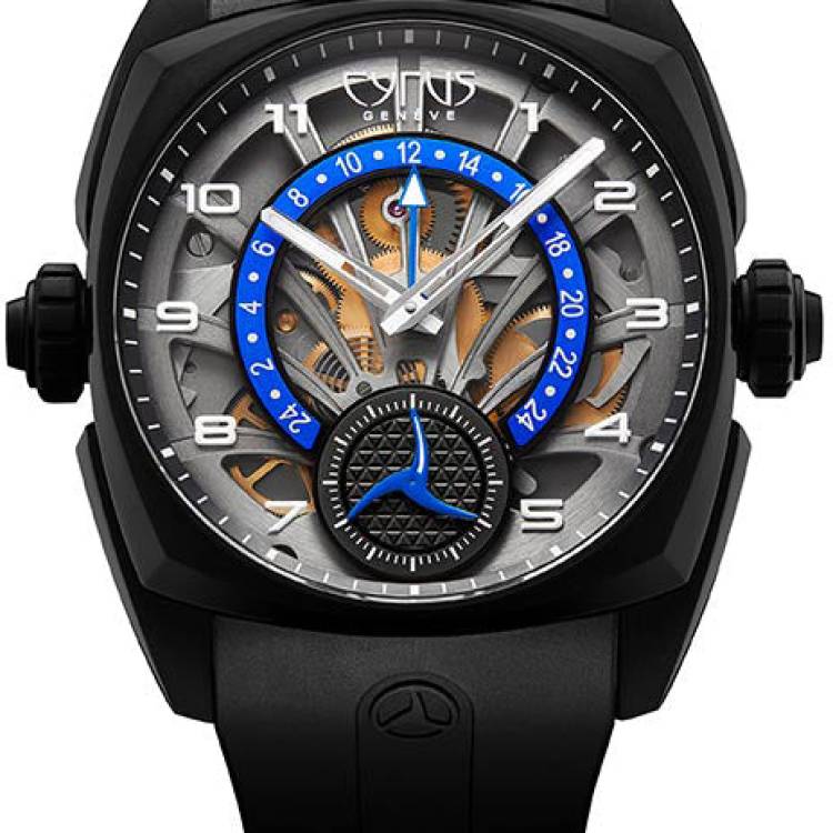 Cyrus Watch Klepcys GMT Retrograde Titanium DLC All Black Limited Edition - Grey