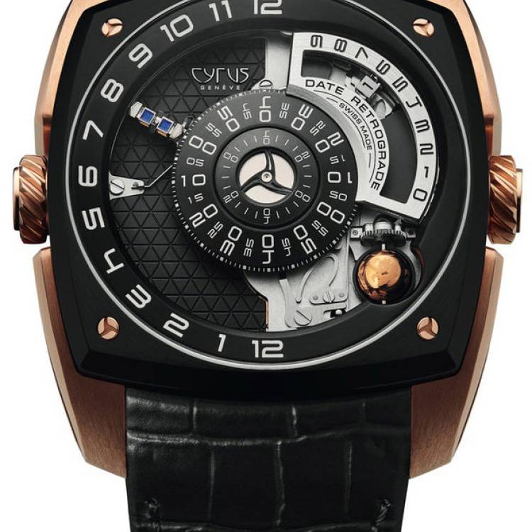 Cyrus Watch Klepcys Moon Red Gold Black DLC Titanium Limited Edition - Black