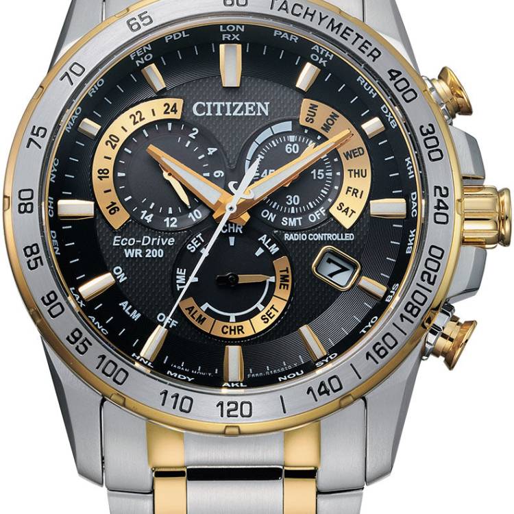 Citizen Watch Promaster Perpetual Chrono A-T Eco Drive Mens - Black