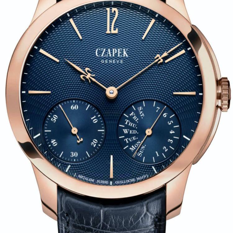 Czapek Watch Quai Des Bergues Gold Royal Blue Limited Edition - Blue