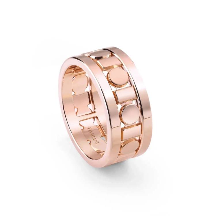 Damiani Belle Epoque Reel 18ct Rose Gold Ring - 19-(59)