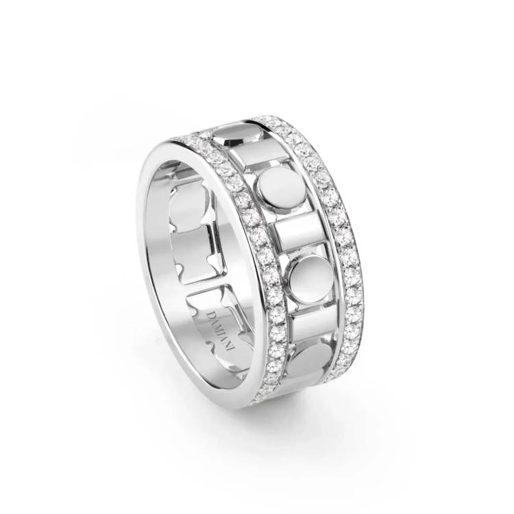 Damiani Belle Epoque Reel 18ct White Gold Diamond Ring - 11-(51)