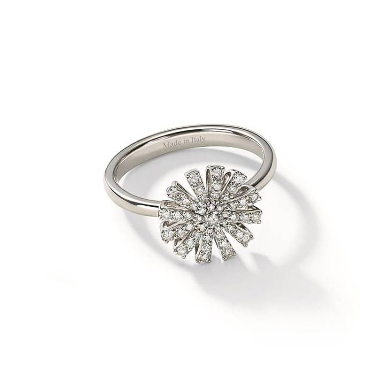 Damiani Margherita 18ct White Gold 0.36ct Diamond Ring - K.5 (11)