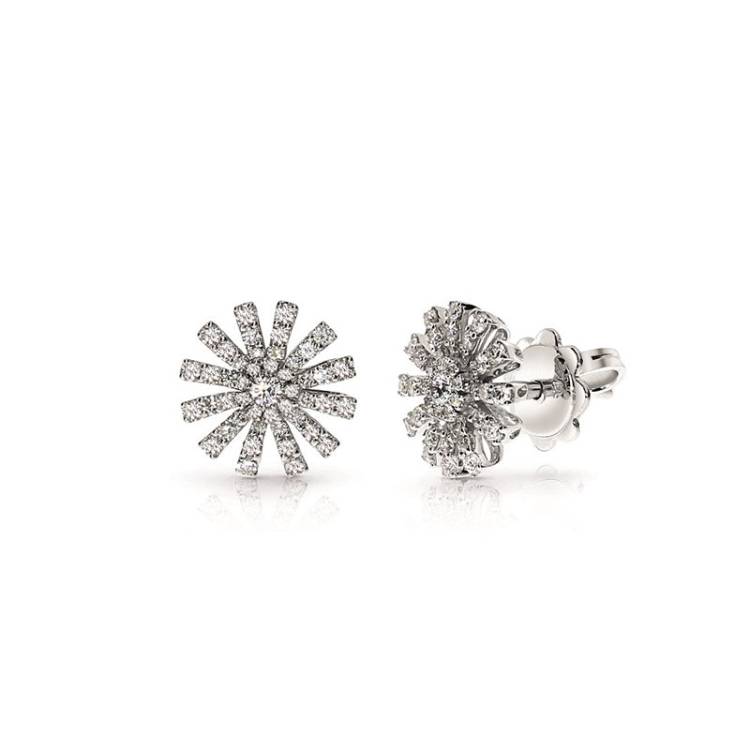 Damiani Margherita 18ct White Gold 0.51ct Diamond Stud Earrings - Gold