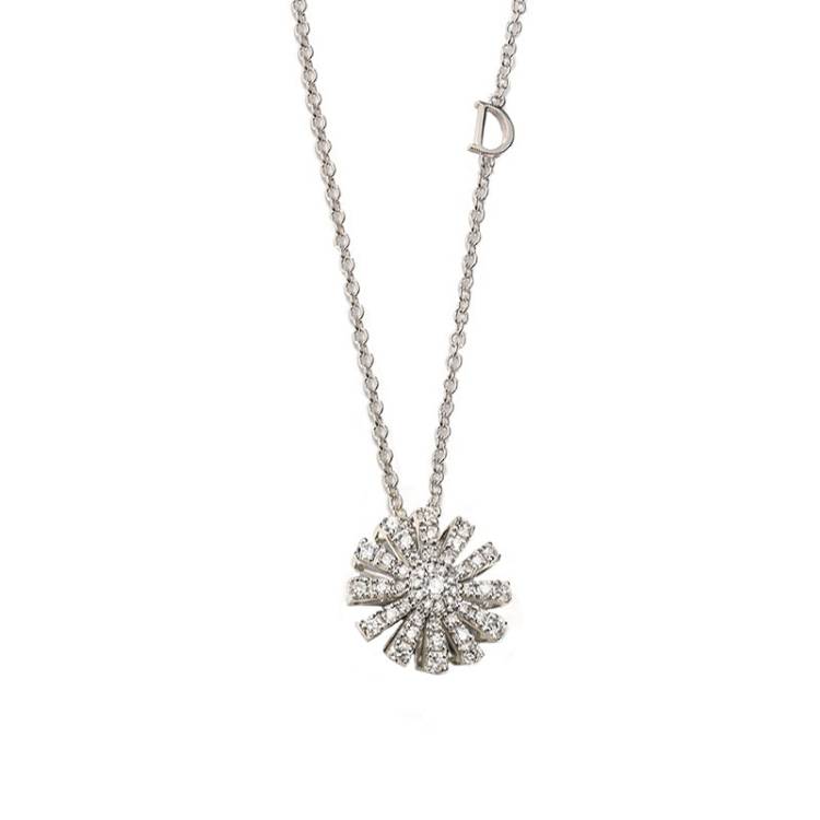 Damiani Margherita 18ct White Gold 0.65ct Diamond Necklace - Gold