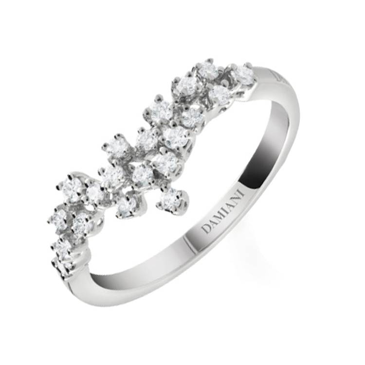 Damiani Mimosa 18ct White Gold 0.42ct Diamond Ring - L (12)