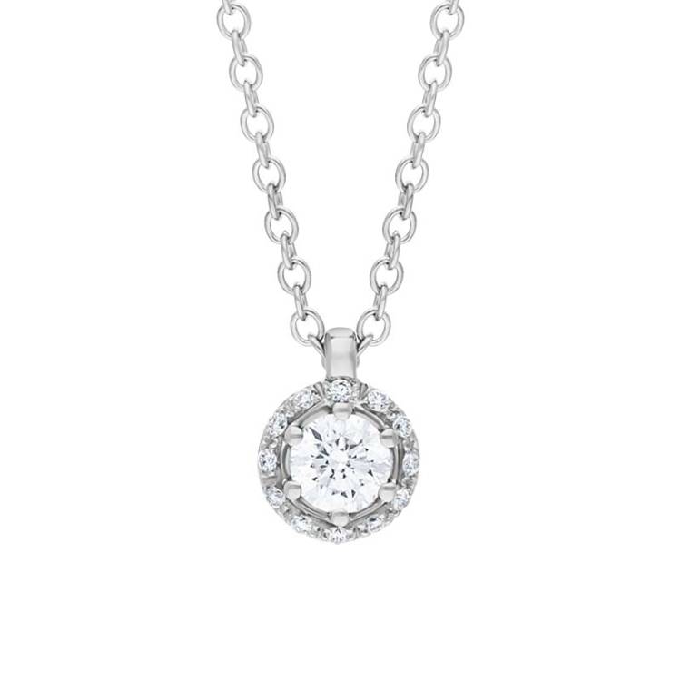 Damiani Minou 18ct White Gold 0.31ct Diamond Round Cut Pave Necklace - Gold