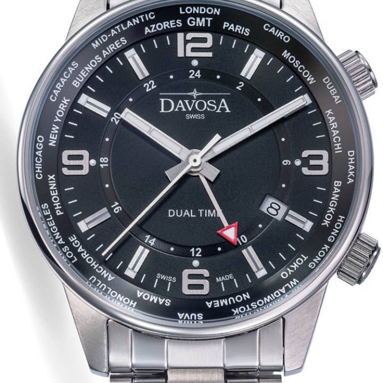 Davosa Watch Vireo Dual Time - Black