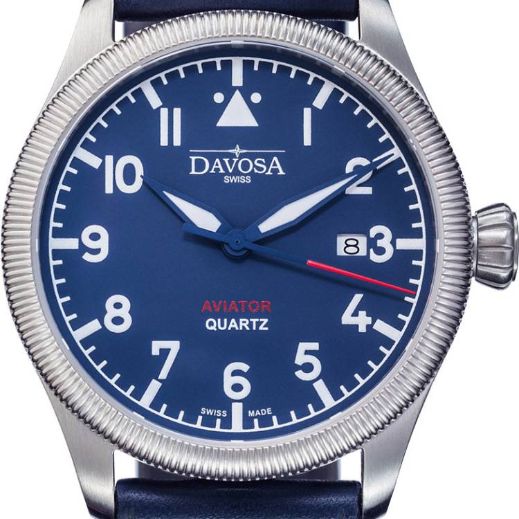 Davosa Watch Aviator Quartz Blue - Blue