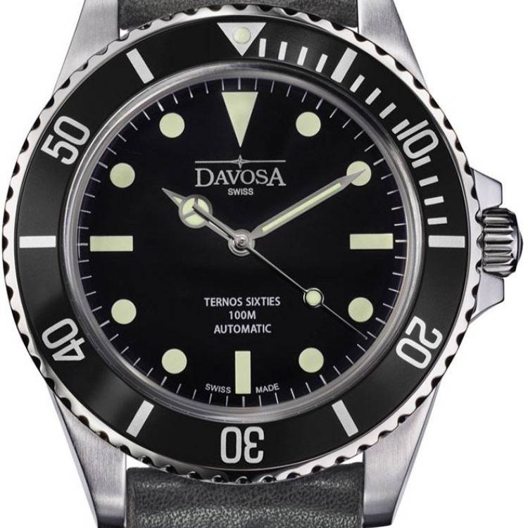 Davosa Watch Ternos Sixties Sapphire Crystal - Black