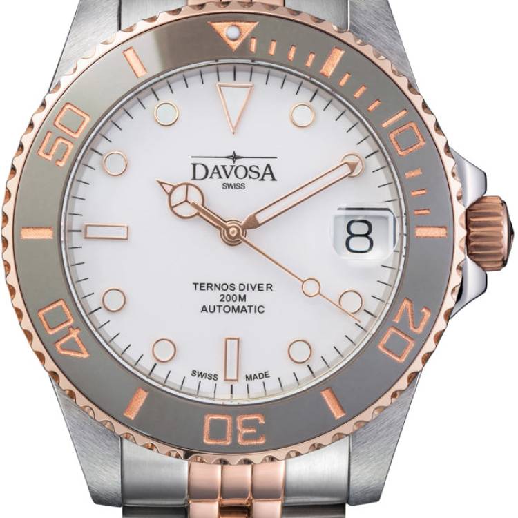 Davosa Watch Ternos Medium Automatic Bicolour - White