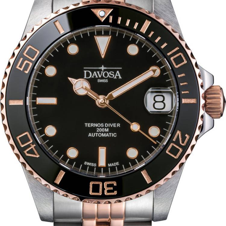 Davosa Watch Ternos Medium Automatic Bicolour - Black
