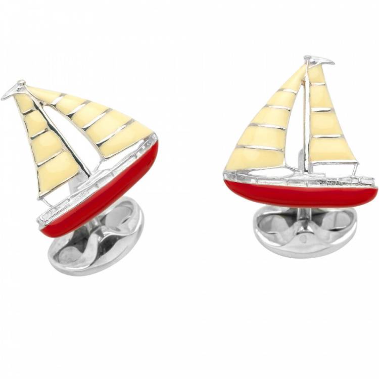 Deakin & Francis Sterling Silver Yacht Cufflinks