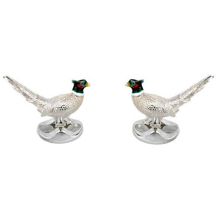 Deakin & Francis Cufflinks Silver Pheasant - Silver