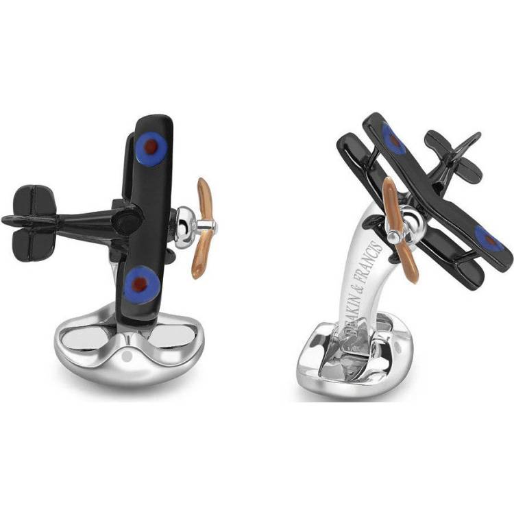 Deakin & Francis Cufflinks Bi Plane - Black
