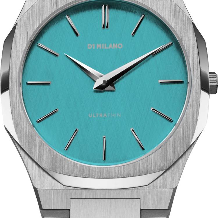 D1 Milano Watch Ultra Thin Light Blue Linen