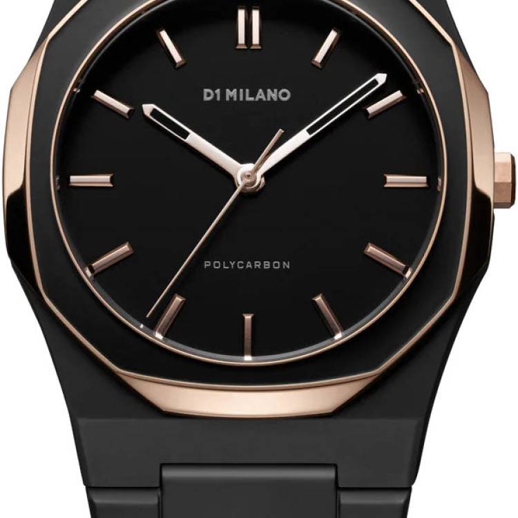D1 Milano Watch Polycarbon Black Mesh