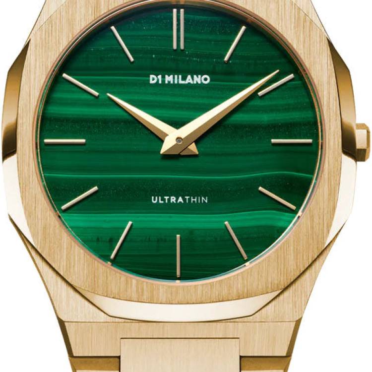 D1 Milano Watch Ultra Thin Malachite