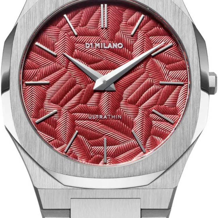 D1 Milano Watch Ultra Thin Barn Red