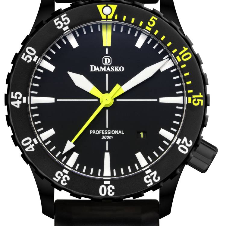 Damasko Watch DSub10 Black Wave Band