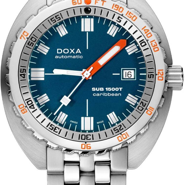 Doxa Watch SUB 1500T Caribbean Bracelet - Blue