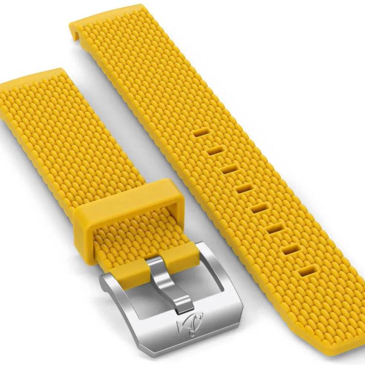 Doxa Strap SUB 200 Rubber Yellow With Buckle - Yellow