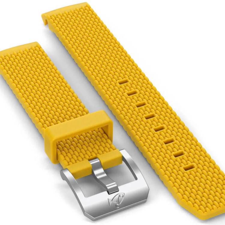 Doxa Strap SUB 200 C-GRAPH Rubber Yellow With Buckle - Yellow