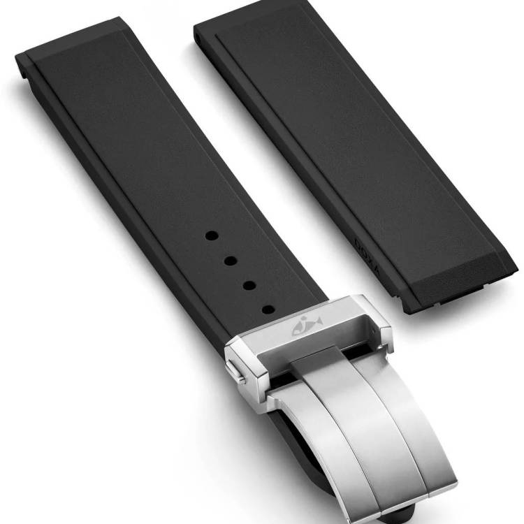 Doxa Strap SUB 600T Rubber Black With Folding Clasp - Black