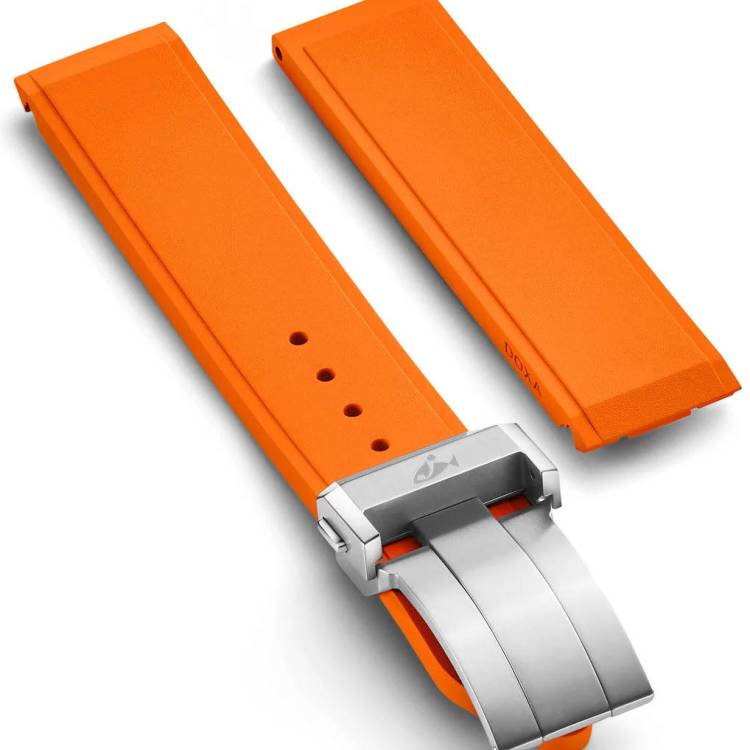 Doxa Strap SUB 600T Rubber Orange With Folding Clasp - Orange