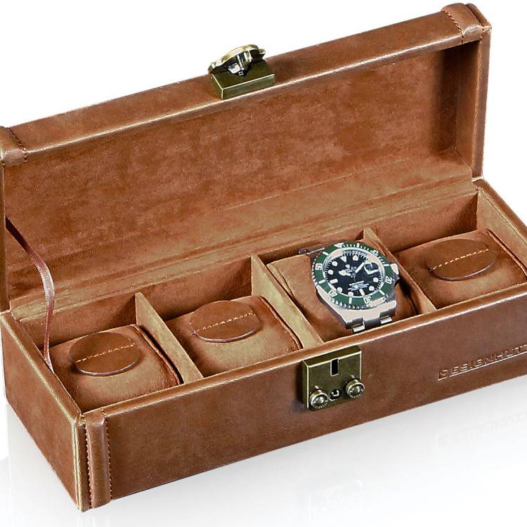 Designhuette Watch Box Camel 4 Brown - Black