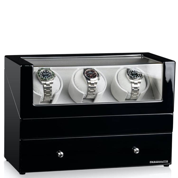 Designhuette Watch Winder San Diego 3 Black - Black