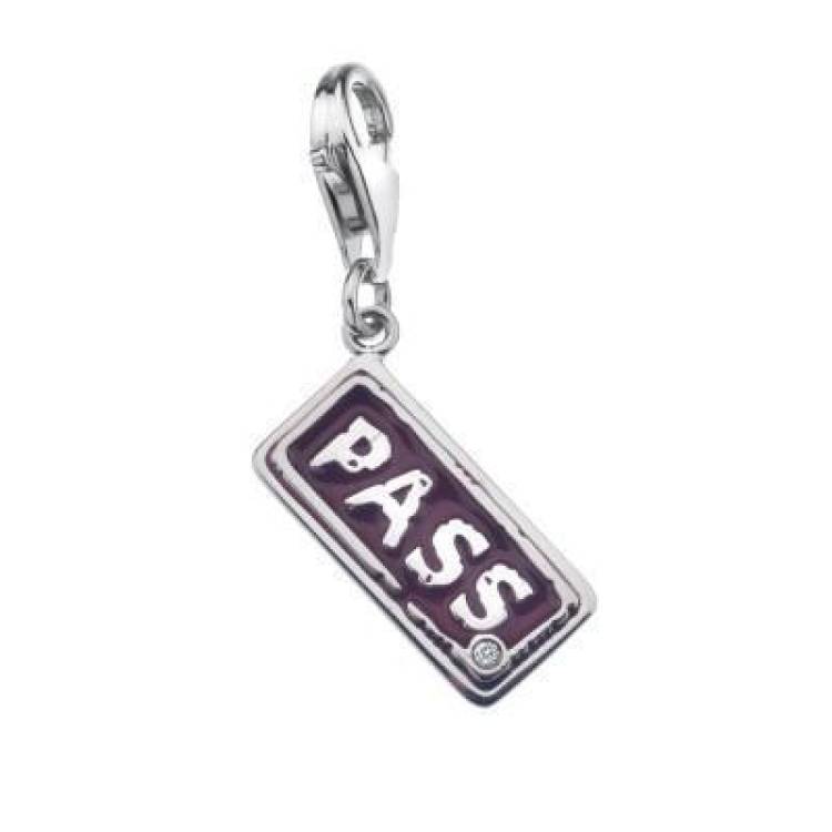 Hot Diamonds Charm Moments Pass Silver D - TITLE Silver