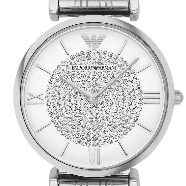 Emporio Armani Watch Gianni T-Bar Ladies - White