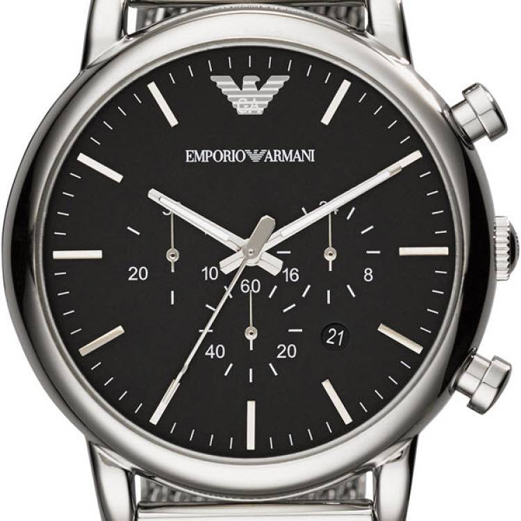Emporio Armani Watch Luigi Mens - Black
