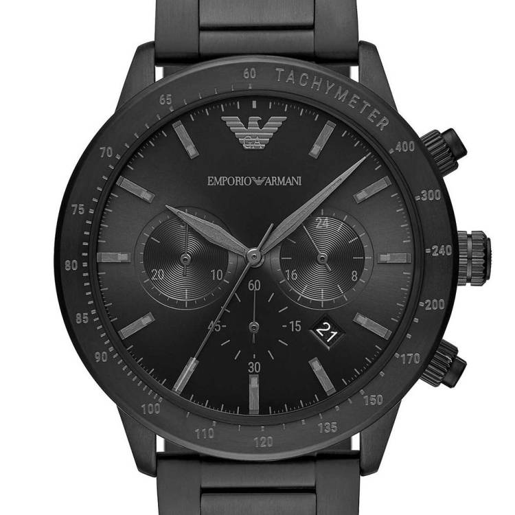 Emporio Armani Watch Mario Mens - Black