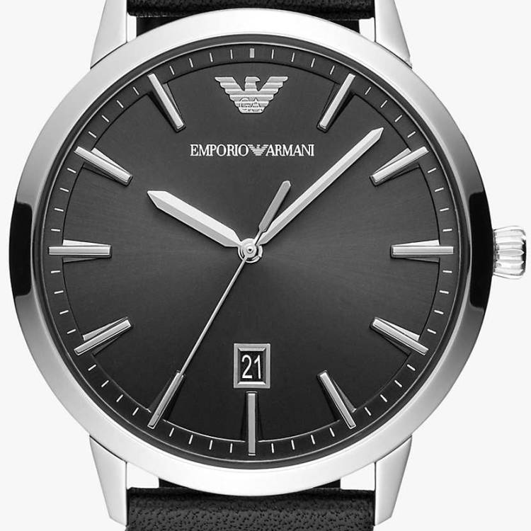 Emporio Armani Watch Ruggero Mens - Black
