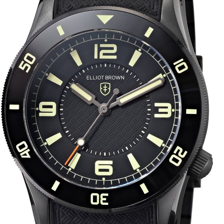 Elliot Brown Watch Bloxworth 3 Hand Diver - Black