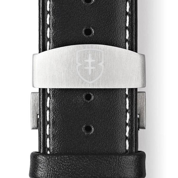 Elliot Brown Leather 22mm Black Oiled Deployment