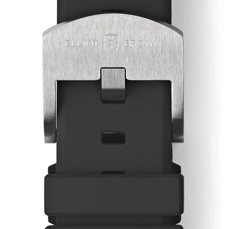 Elliot Brown Leather 22mm Black Steel Tongue Buckle