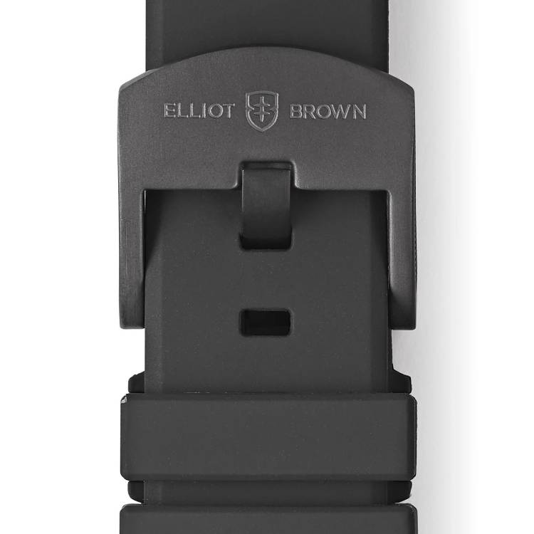 Elliot Brown Leather 22mm Dark Grey Gunmetal Tongue Buckle