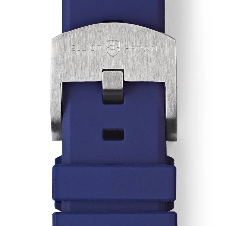 Elliot Brown Leather 22mm Blue Steel Tongue Buckle