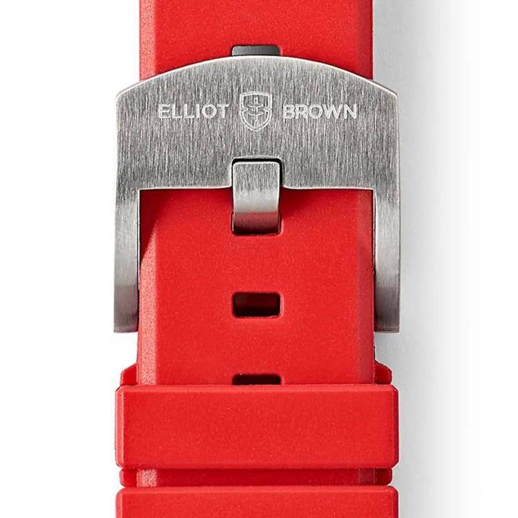 Elliot Brown Leather 22mm Cherry Red Steel Tongue Buckle