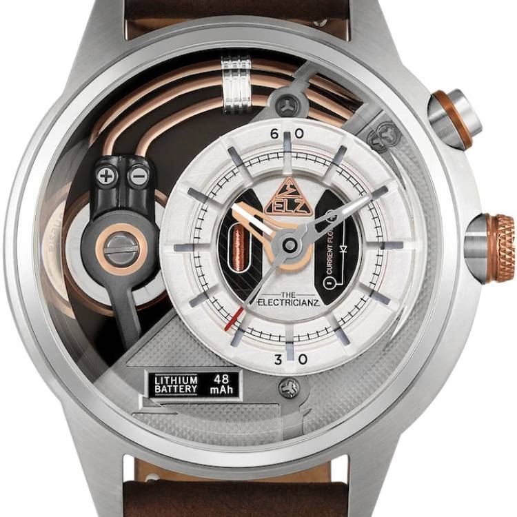 Electricianz Watch SteelZ Leather - Silver
